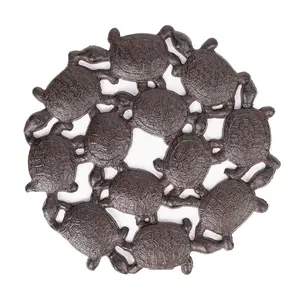 Sungmor Cast Iron Stepping Stones, Sturdy Metal Stepping Mat for Front Door, Outdoor Walkway Decorative Statue, Garden Path Pavers for Yard Lawn Landscaping