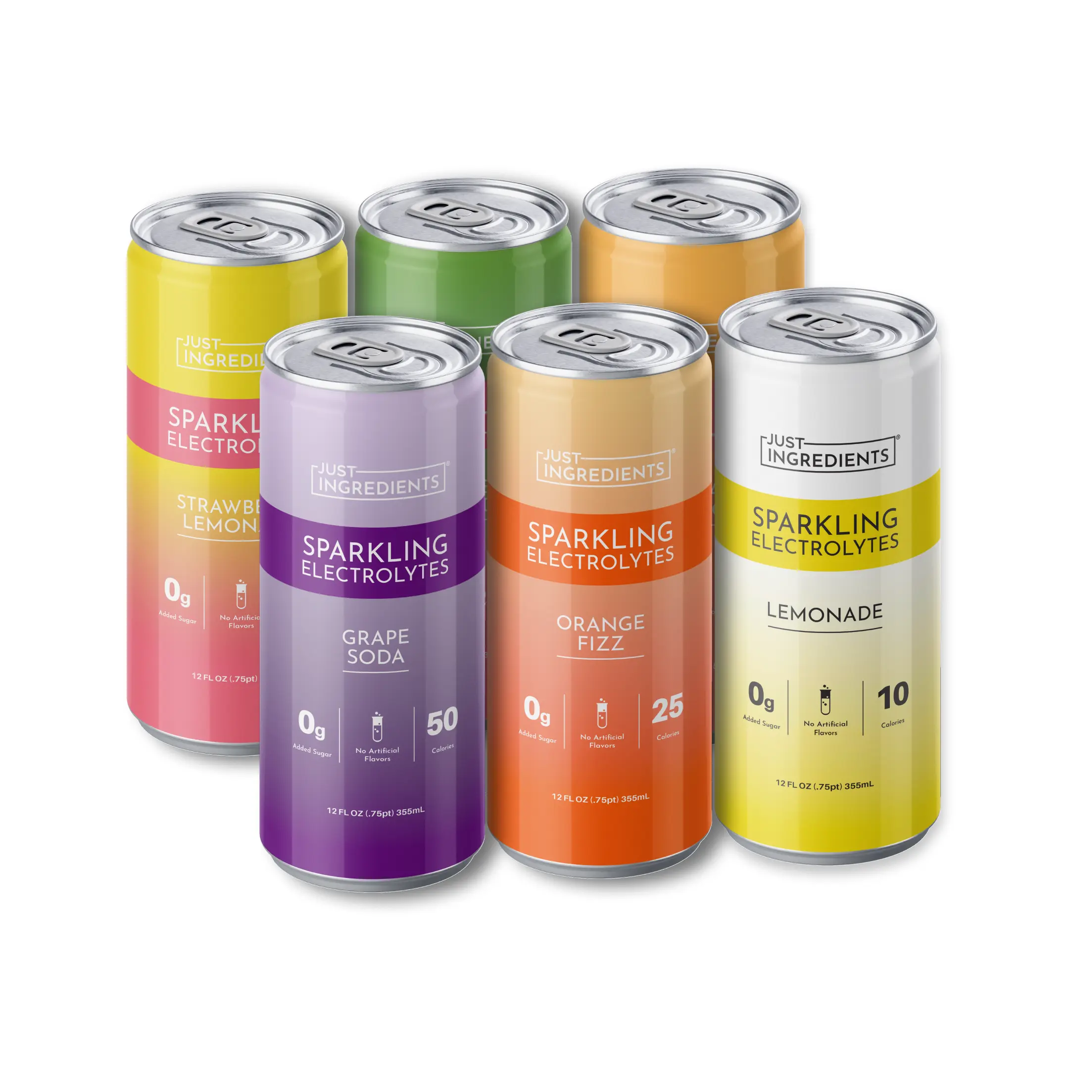 Just Ingredients Sparkling Electrolytes Variety Pack - 6 Flavors - Real Food Ingredient Hydration Drink Just Ingredients Sparkling Electrolytes Variety Pack - 6 Flavors - Real Food Ingredient Hydration Drink