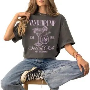 Vanderpump Rules Social Club Real Housewives Tee Tshirt Cotton Fit Spandex T-Shirt Top Womenswear