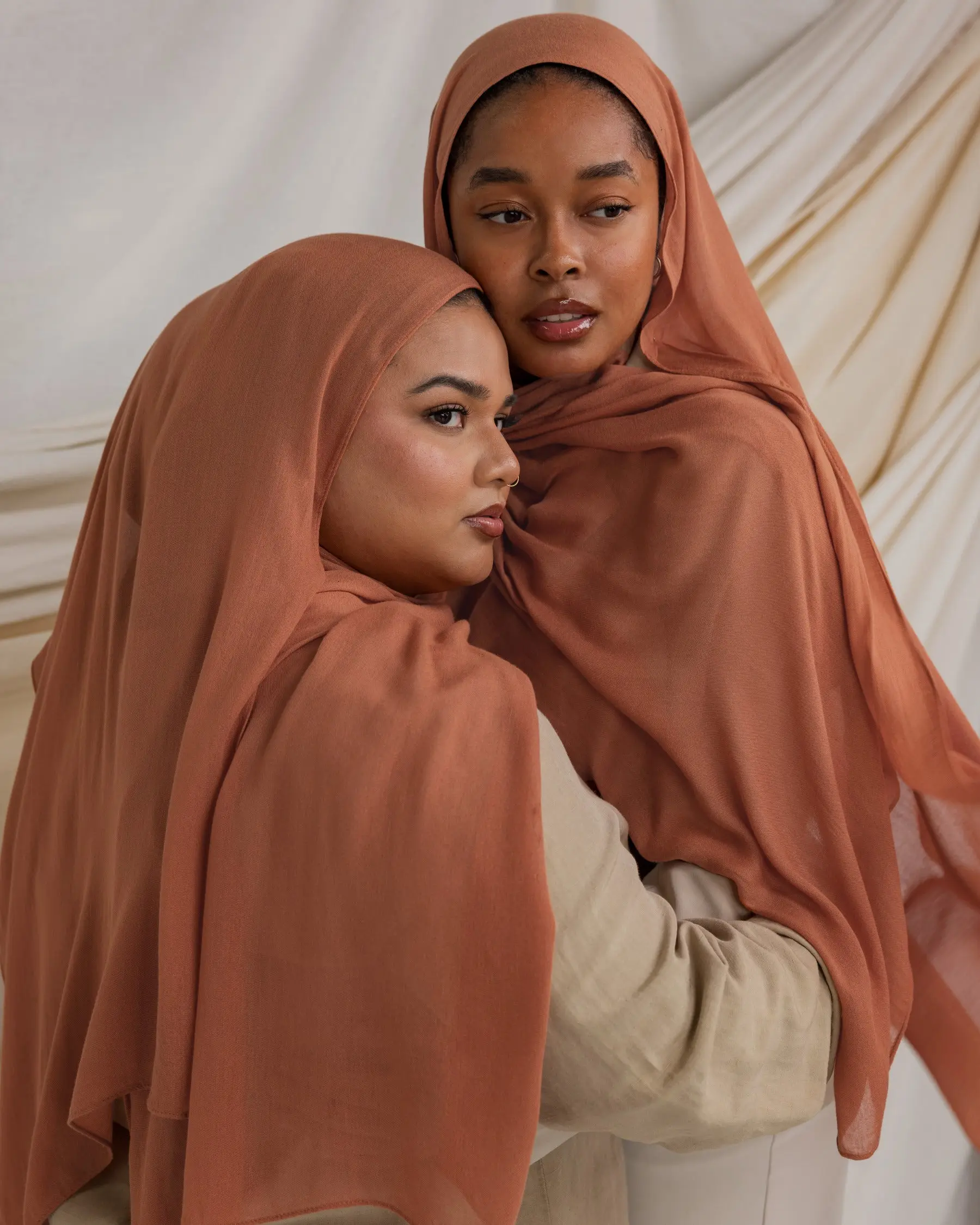 VELA Amber Blossom Modal Hijab for Women - Soft, Breathable, and Radiant Solid Color Scarf for All Seasons, Timeless Hijabi Fashion, Muslim Fashion, Versatile