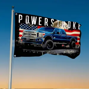 1pc of Powerstroke Patriotic for Truck Flag Featuring The American Flag in Sizes 3X5Ft - Made from Heavy-Duty Polyester Suitable for Both Outdoor And Indoor Use
