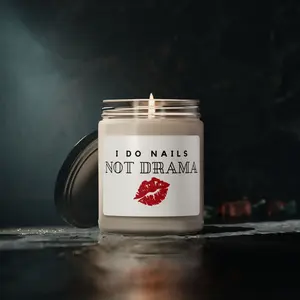 Nail Salon Scented Candle - "I Do Nails Not Drama" - Relaxing Gift for Nail Lovers, Spa Decor, Home Fragrance, Self-Care, Birthday