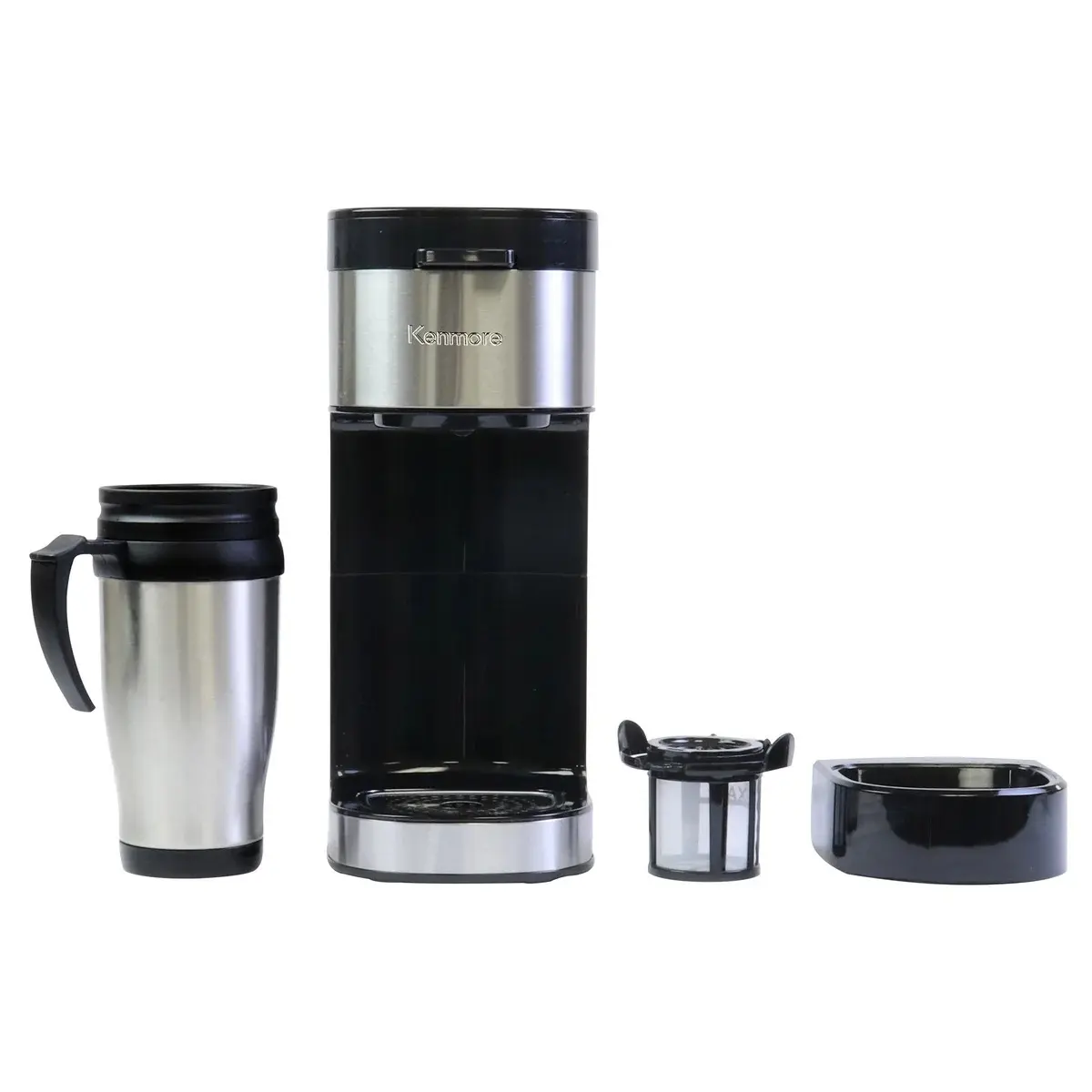 Kenmore KKCMKCM-B Single-Serve Coffee Maker, Black Kitchen Coffee Machine for Household Use