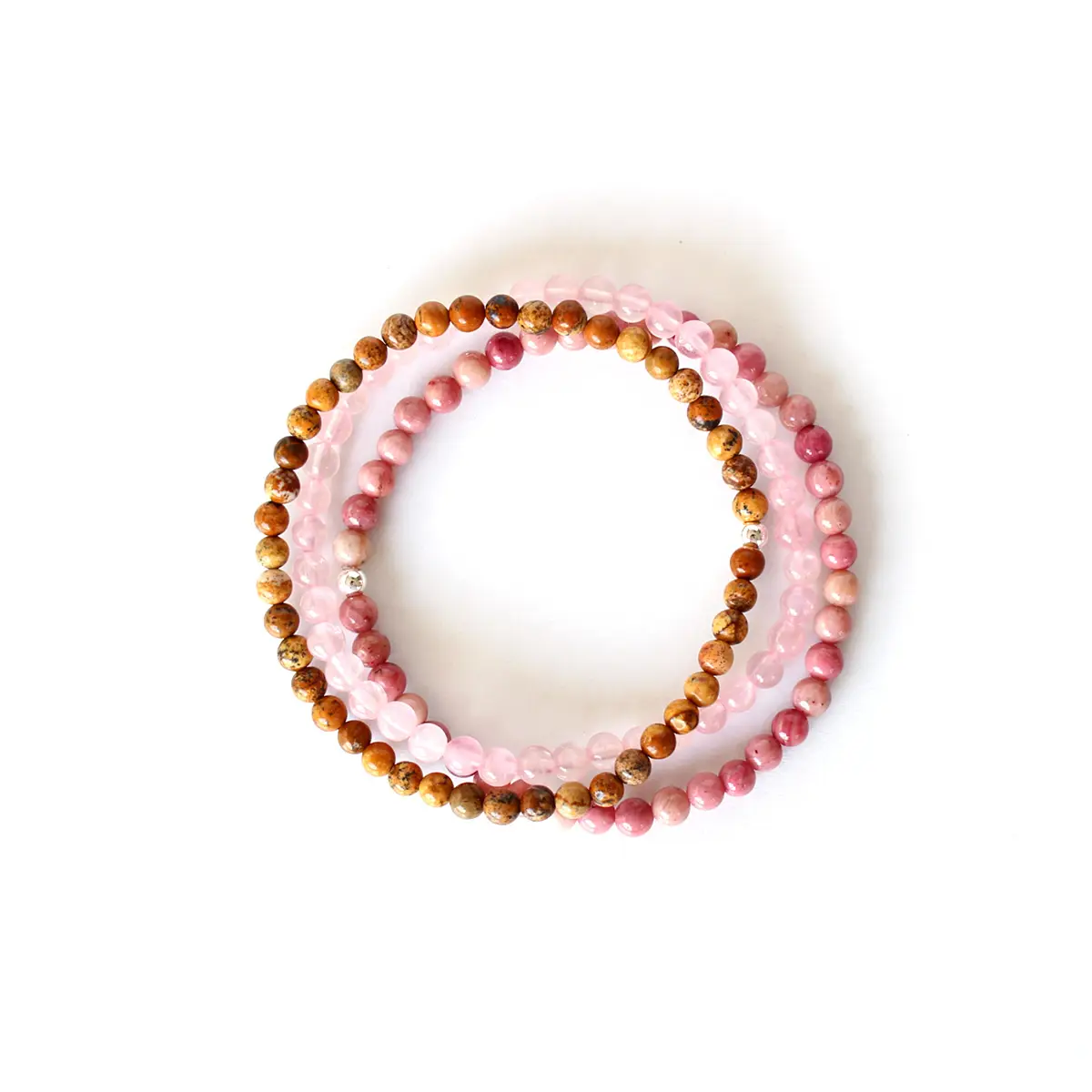Dainty "Self-Love" Natural Crystal Bracelet Set