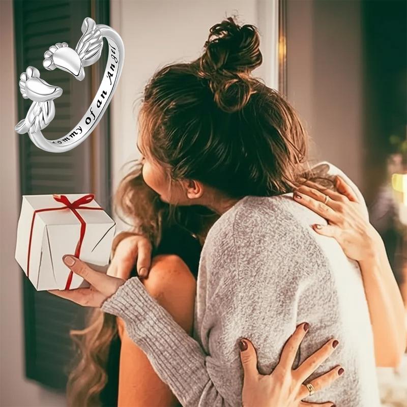 SGGUI Adjustable Angel Wing Loss Son/Daughter Mommy of an Angel Memorial Jewelry Sympathy Gift for Women Mom SGGUI Adjustable Angel Wing Loss Son/Daughter Mommy of an Angel Memorial Jewelry Sympathy Gift for Women Mom