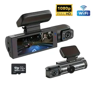 1080P Car DVR，2/3 Channel  Car Dash Cam,Car Video Surveillance with Night Vision，WiFi Mobile Connectivity，Automatic Cycle，24/7Parking Mode Car DVR Hd Screen Front Rear dashcam