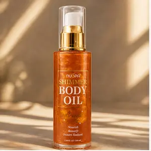 Bronze Gold Shimmer Body Oil – Lightweight, Fast-Absorbing, Instant Radiant Glow, 100ml / 3.38 oz