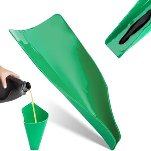 Flexible Oil Drain Tool for Cars, 6.69"x 14.5" Foldable Oil Guide Board, Leak-Proof Funnel with Aluminum Plate, Car Garden Lawn Accessories