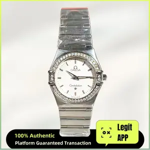 Omega Constellation 25mm Stainless Steel Quartz Aftermarket Diamond Bezel 21157848