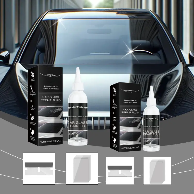 Windshield Crack Repair Liquid, Invisible Nano Glass Fix, Strong Bond Prevents Spreading, Quick & Easy No Tools, Portable 50ml Travel Size, Summer Road Trip Car Safety 2026, Pre-Vacation Windshield Saver, DIY Chip & Crack Repair
