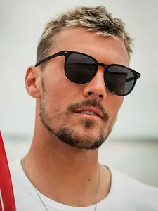 Men's Acrylic Square Casual Fashion Sunglasses, Stylish Daily Commute Eyewear, Versatile Trendy Design for Men, Trendy Beach Eyewear