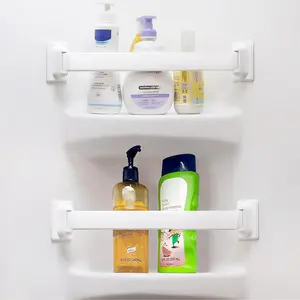 Adjustable RV Shower Corner Storage Rack - Durable Aluminum RV Shower Corner Organizer - Perfect for Travel Trailers, Camper Van Interior Storage and Organization - 2-Pack