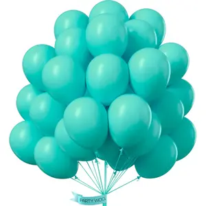 PartyWoo Teal Balloons 100pcs 12 Inch Turquoise Dark Teal Latex Balloons for Baby Shower Wedding Anniversary Gender Reveal Graduation Mermaid Birthday Pool Bachelorette Party Decorations Blue-Y69