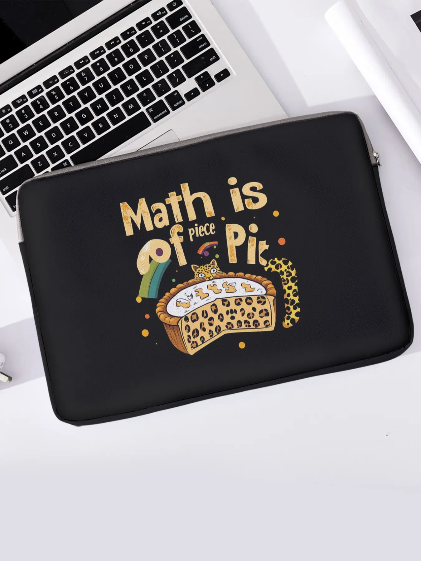 Cheetah Pattern Notebook Bag, Soft Laptop Sleeve, Tablet Case, Zipper Storage Pouch, Casual Style, All Seasons Use