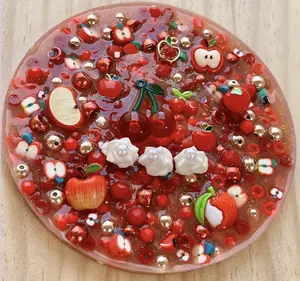 Handmade America Apple Pie Delights Squishy Sensory Pad Bead-Filled Silicone Fidget for Anxiety Skin Picking Stress Relief Cozy Comfort 5 Inches