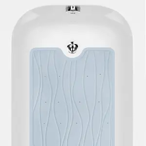 ComfiLife | Anti-Slip Bath Mat for Bathroom Tub and Shower – Non Slip Extra Large Bathtub Mat with Drain Holes & Suction Cups – Machine Washable Rubber Mats to Keep Bathtub Clean (16" X 40")