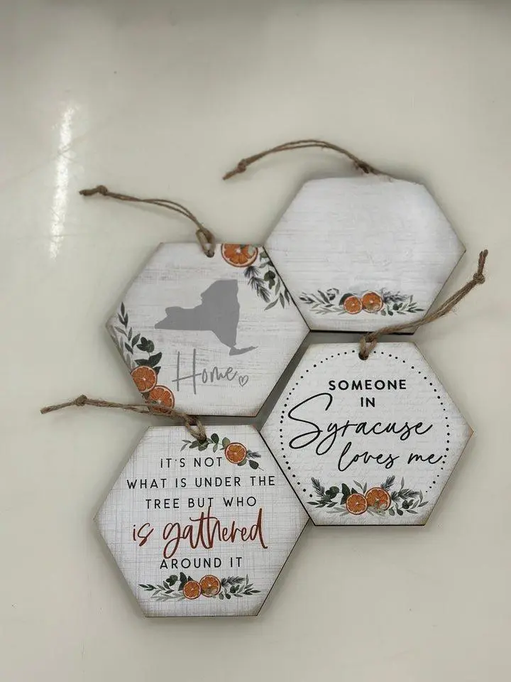 Syracuse Sweet Oranges Christmas Ornaments