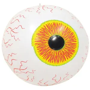 16" Plastic Inflatable Eyeball Decorations With Hang Tab