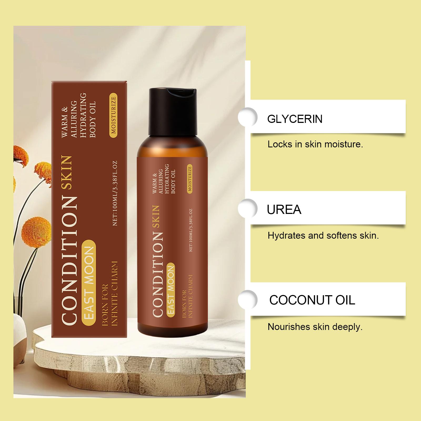 Hydrating Body Oil Deep Nourish All Day Hydrate Non Comedogenic Body Oil for Men Daily Moisturizing Skin Care