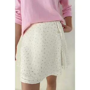 Sabrina Wrap Tie Mini Skirt