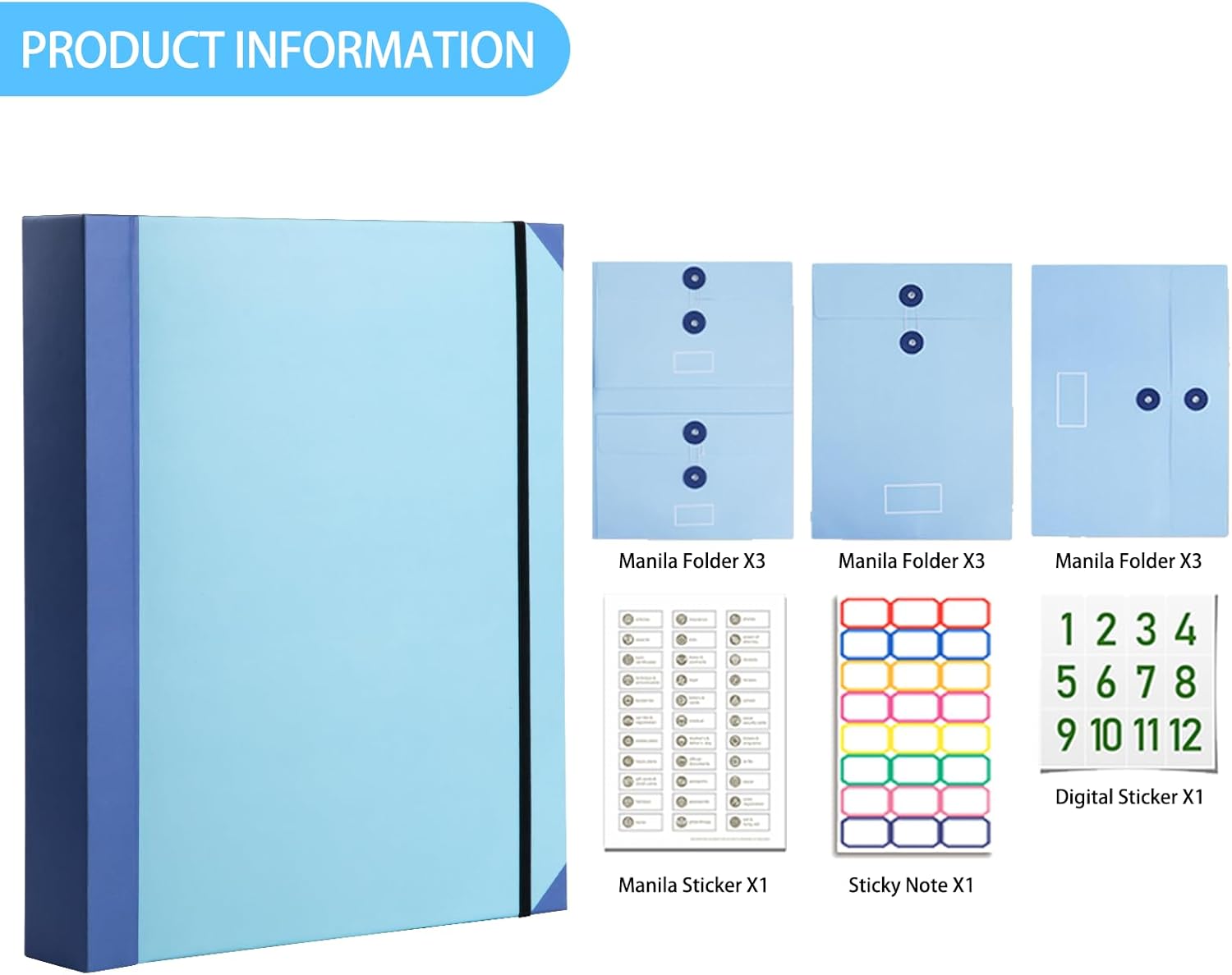 Accordion File Organizer Manila Pocket Document Folder for Passports,Birth Certificates&Important Papers,Office&Home Storage,Important Document Organizer,Folders for Documents,Bound Expanding File for Important Papers/Passports/Birth Certificates