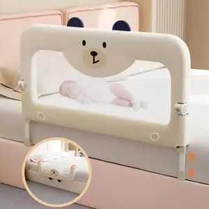 Bed Guard Rail for Toddlers - 32'' Swing Down & Height Adjustable Bed Rail for Toddlers Baby Bed Rail Guard for Twin, Queen, King, Full Size