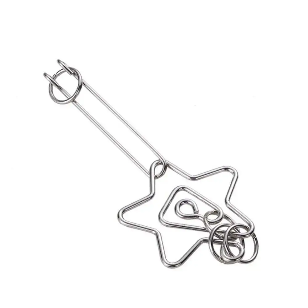 3D Metal Puzzle IQ Mind Brain Teaser Intelligence Buckle Interlock Unloop Toys Kong Ming Lock Game for Adult Kids Cognition Game