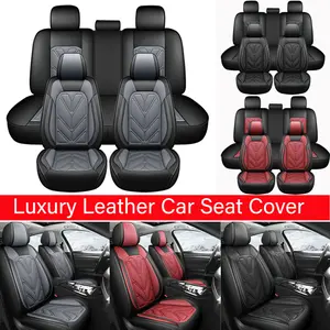Car Seat Covers For Ford Escape 2001-2026, Universal NAPPA Leather Car 5 Seats Cover Full Set Seat Cover Protector Waterproof Car Seat Cushion Breathable Full Coverage