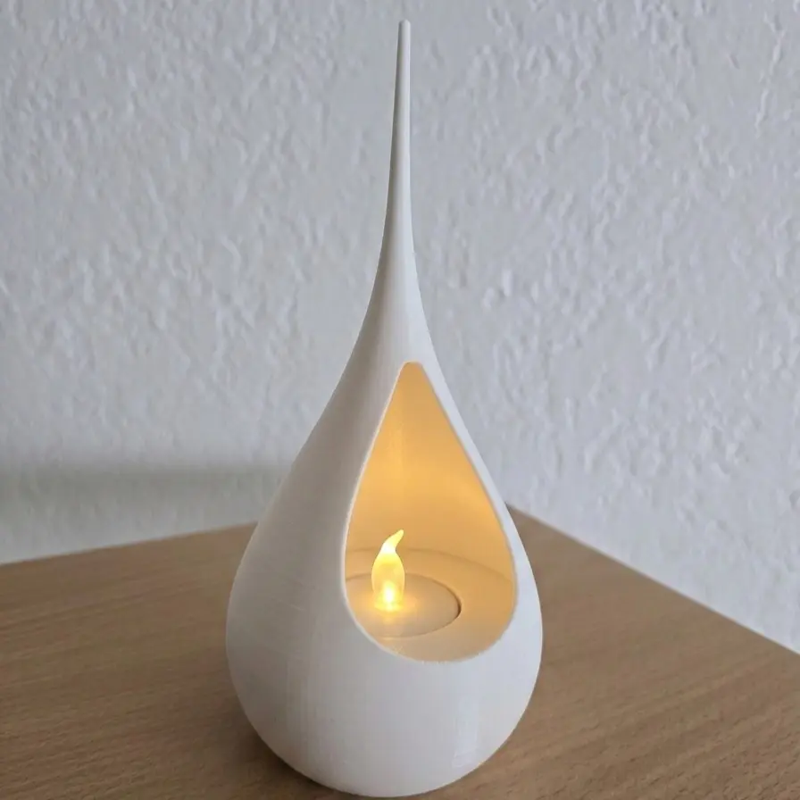 Minimalist "Zen Drop" Candle Holder, Decorative LED Tealight Light, Table Home Decor, Interior Decoration Accessories for Atmospheric Lighting