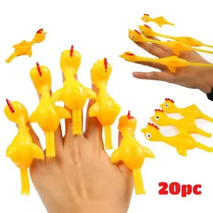 Slingshot Chicken Flying Finger Toy, Chicken Shooting Game Toy, Decompression Toy For Kids & Adults, Festival Gift Hands Soft Rubber gift