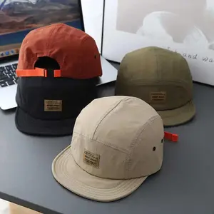Quick-Drying Japanese Style Short Brim Retro Five-Panel Hat Outdoor Duckbill Cap Four Seasons Soft Brim Baseball Cap