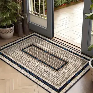 Vintage Stone Texture Door Mat, Durable Anti-Slip Rug for Living Room and Bathroom, Easy Clean Home Entrance Floor Decor