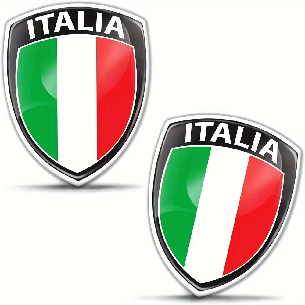 2026 New 3D Domed Silicone Stickers Decals Car Motorcycle National Italy Italian Flag F 148 For your Cars
