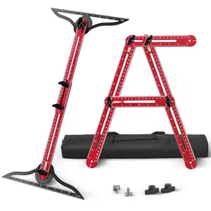 Stair Tread Template Tool - Stair Tread Gauge,  Screw Slide Rail Stair Tools for Stair Measuring Tool Stair Gauge Jig Stair Template Stair Step Tool, Woodworking Shelf Template Projects