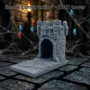 Dnd Props, 1 Tower, Trpg Scene, Board Game Accessories, Suitable for Role-Playing Enthusiasts Aged 14+, Desktop Decorations