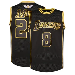 Men's Basketball Jersey #8/24 Embroidered - Breathable & Stretchy Sleeveless Sports Uniform for Training Competition & Parties - Polyester Material