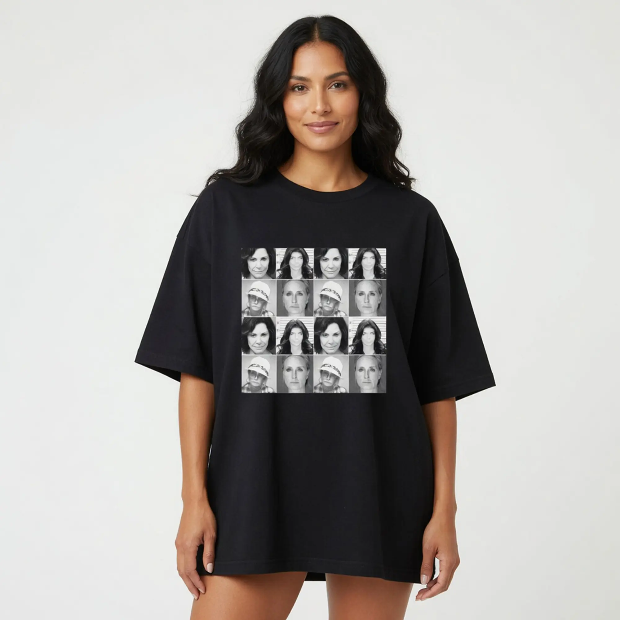 Real Housewives Mugshot Tee Bravo Fan Shirt RHONY RHONJ RHOBH Reality TV Meme Graphic T-Shirt