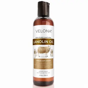velona Lanolin Oil USP Grade 4 fl oz | 100% Pure and Natural Carrier Oil | Refined, Cold pressed | Skin, Hair, Body & Face Moisturizing