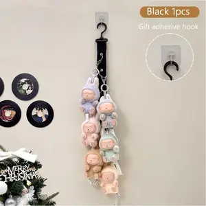 Stainless Steel Wall-Mounted Hat Rack Organizer, Hat Holder Hanger, Holds Up to 16 Baseball Caps, Includes 8 Clips for Easy Organization & Display