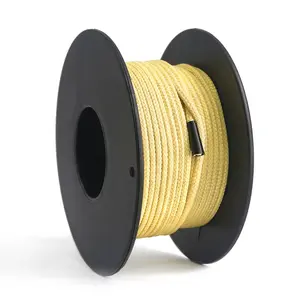 NEWDOAR 1.5mm Kevlar Braided Cord 50FT High-Strength Rope 12-Strand Flame Retardant Abrasion-Resistant for Camping Fishing EDC Survival