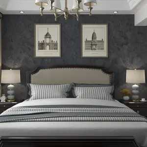 16"x354" Extra Thick Light Blue Grey Concrete Wallpaper Peel and Stick 3D Glossy Textured Industrial Gray Concrete Contact Paper Vinyl Adhesive Cement Sticker for Bedroom Bathroom Office Walls