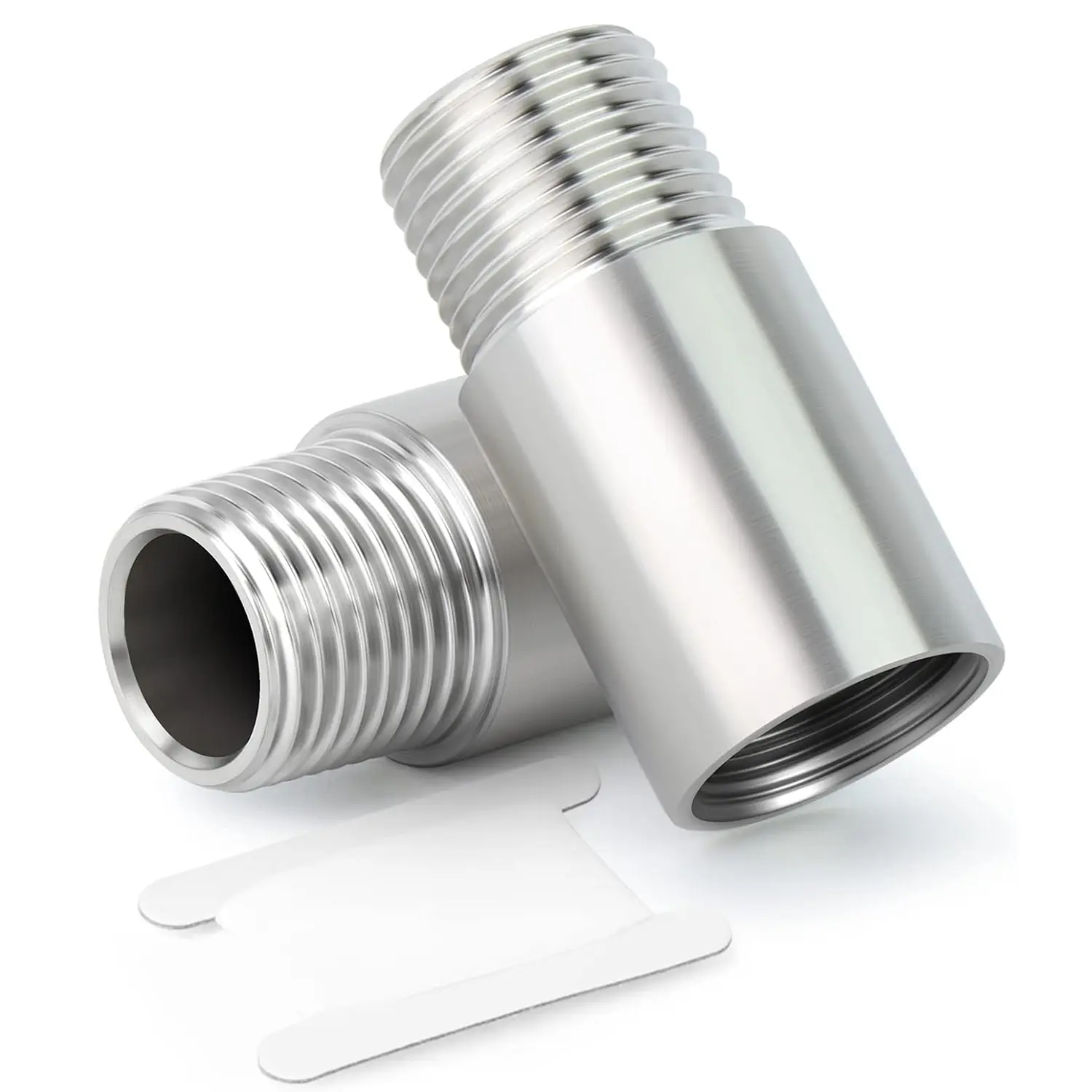 TAISHER 2Pcs Stainless Steel Pipe Fittings, Male Threaded/Female Threaded/Male x Female Threaded, Length Nipple Cast Pipe