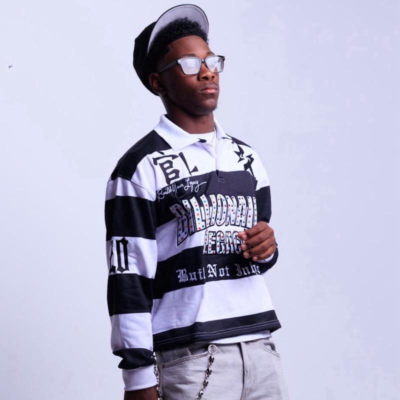 BLACK RUGBY POLO Men's Stylish Striped Design with Bold Lettering and Comfortable Fit