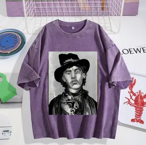 Acid Washed Graphic T-Shirts - Oversized Cotton Vintage Tee Loose Fit Short Sleeve Casual T-shirts for Men Women with Colorful Abstract Design Round Neck Ribbed Crew Neck Straight Hem Unisex Sizing Premium Comfort Durable Design