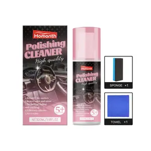 Homonth Car Interior Refurbishing Agent Set, Car Leather Interior Care And Refurbishment, Gentle Cleaning, Stain Removal And Polishing