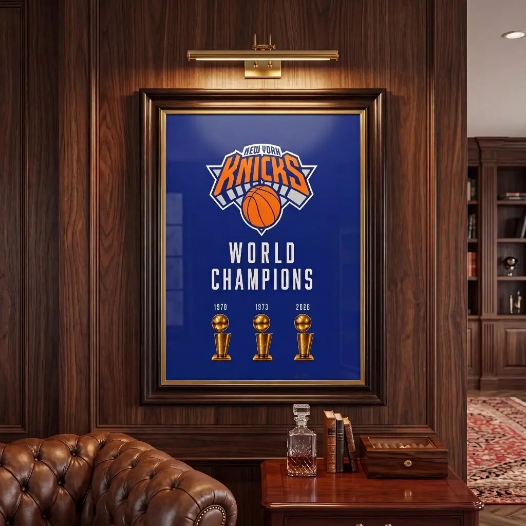 New York Knicks World Champion Banner Rolled Poster | Knicks Banner