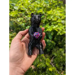 Grizzly Bear Dice Guardian 3D Printed Dice Guardian Role Playing Grizzly Dice Guardian TTRPG Game Master Gift Gamer Gift Bear Guardian