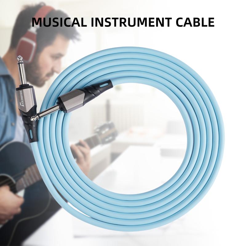 LEKATO Guitar Cable 10ft/3m Noise Reduction Professional Musical Instrument Cable Flexible Line for Electric Guitar Bass Trendy and Fashionable