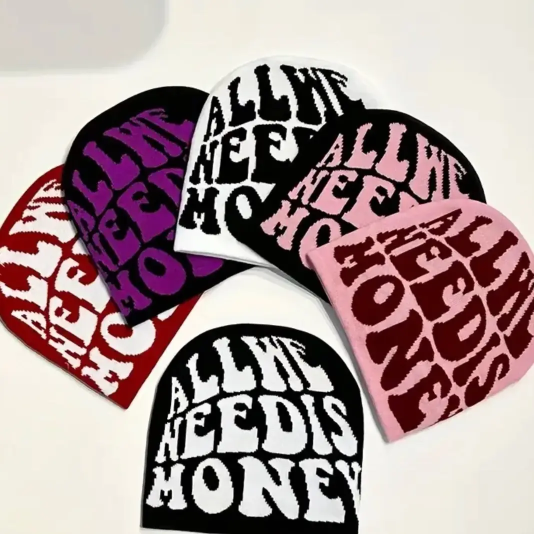 “All we need is money” beanies