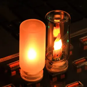 5V LED Flame Light Bulb USB Candle Light Mini Night Light Festival Car Portable Decorative Light Bulb